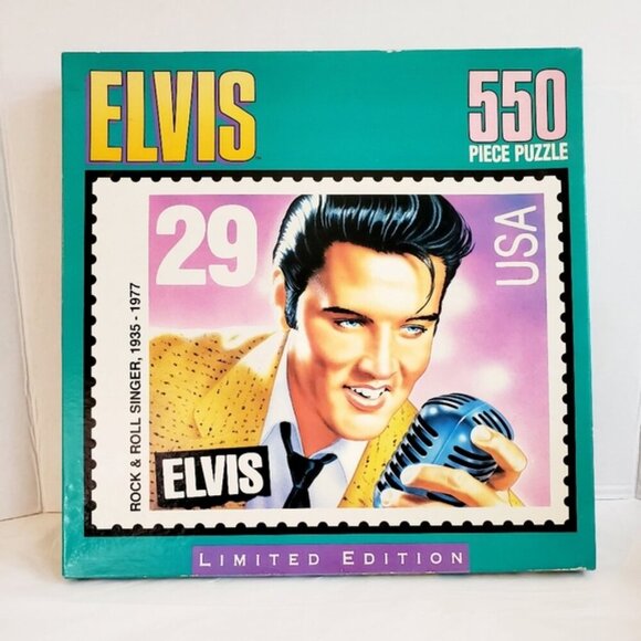 Limited Edition Unopen Elvis 29 Cent Postage Stamp 550 Pieces Jigsaw Puzzle - Picture 1 of 7